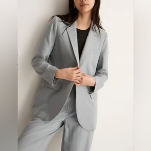 Madewell The Larsen Blazer Drapeweave Overcast Blue Size XL